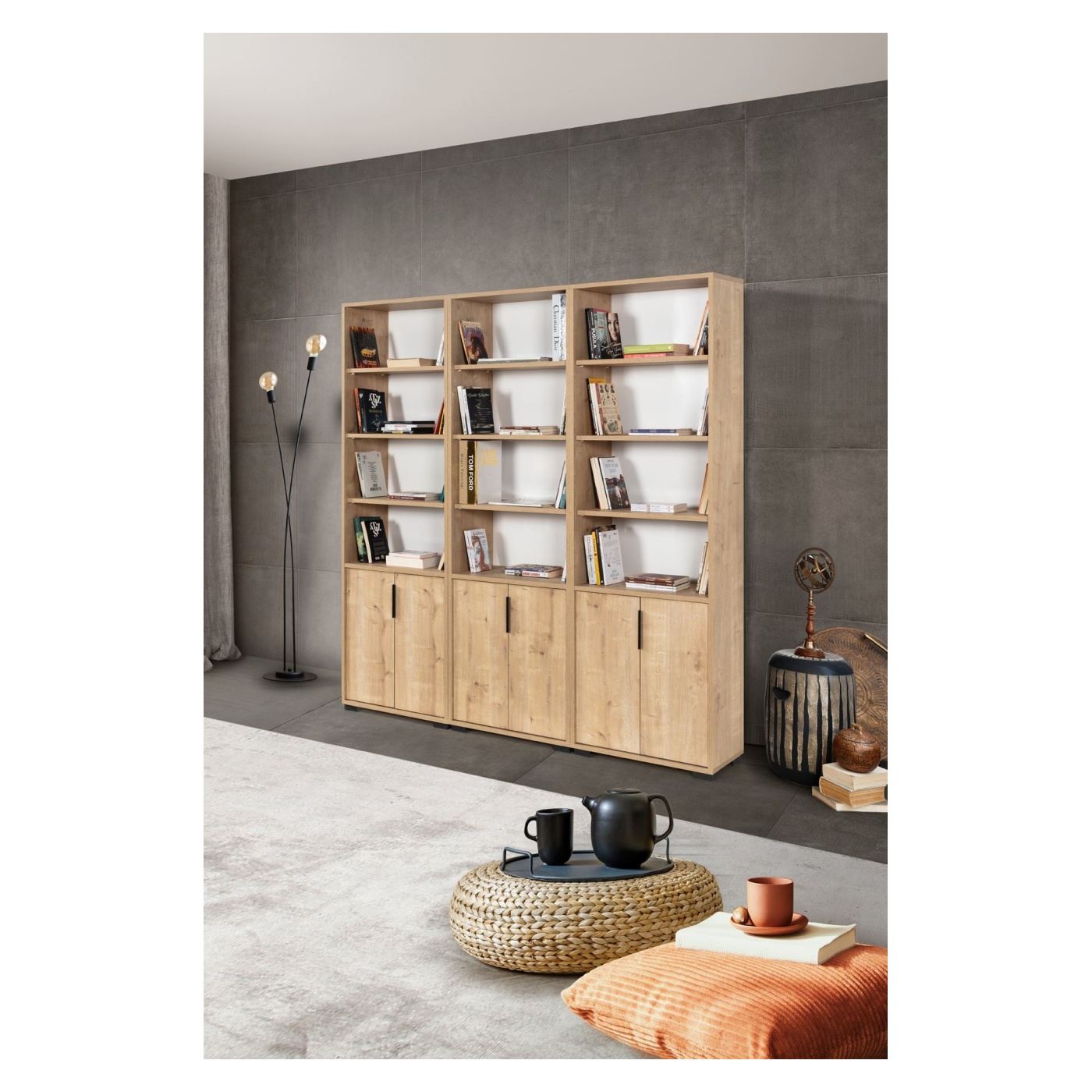 Könyvespolc, Sapphire Oak - 4