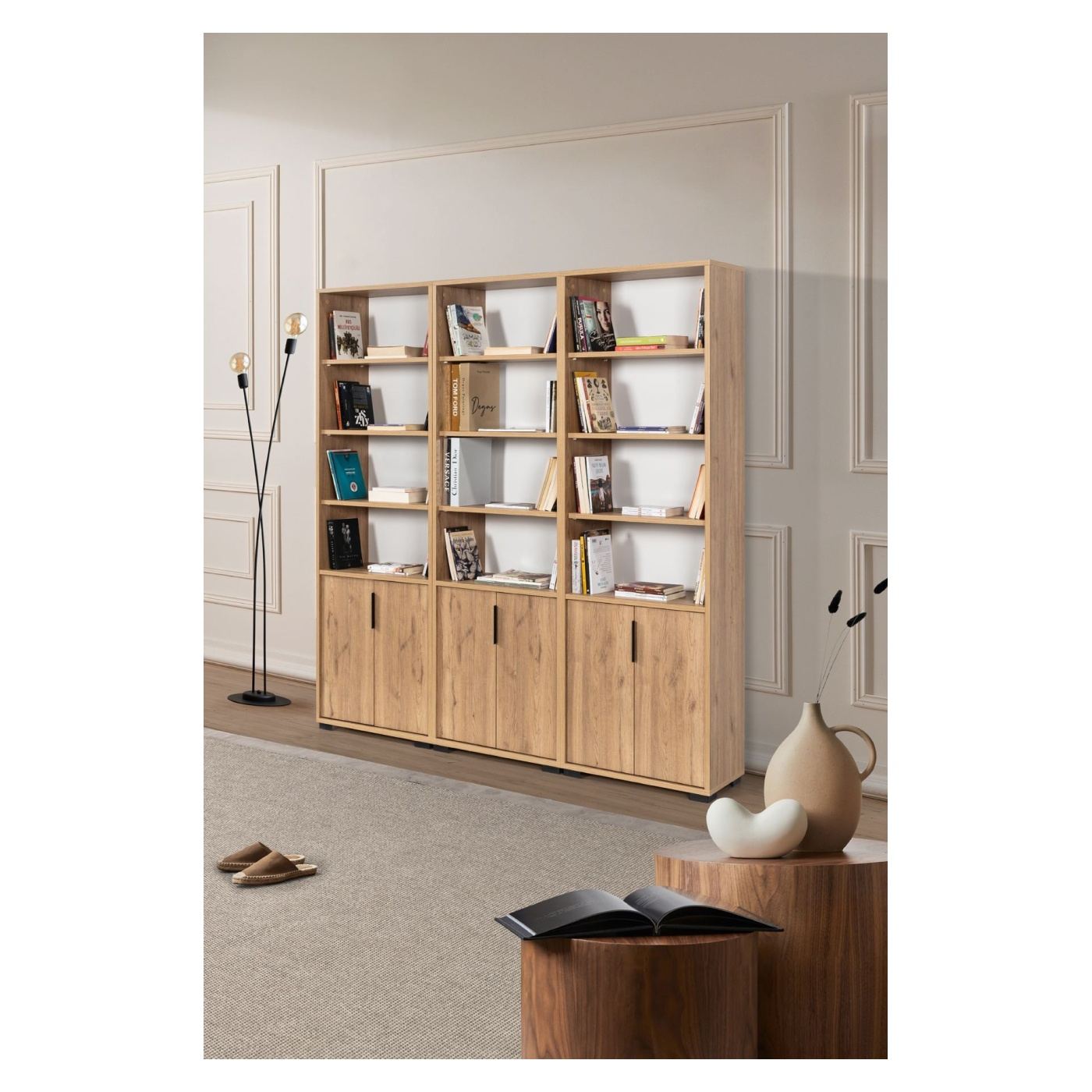 Könyvespolc, Sapphire Oak - 4