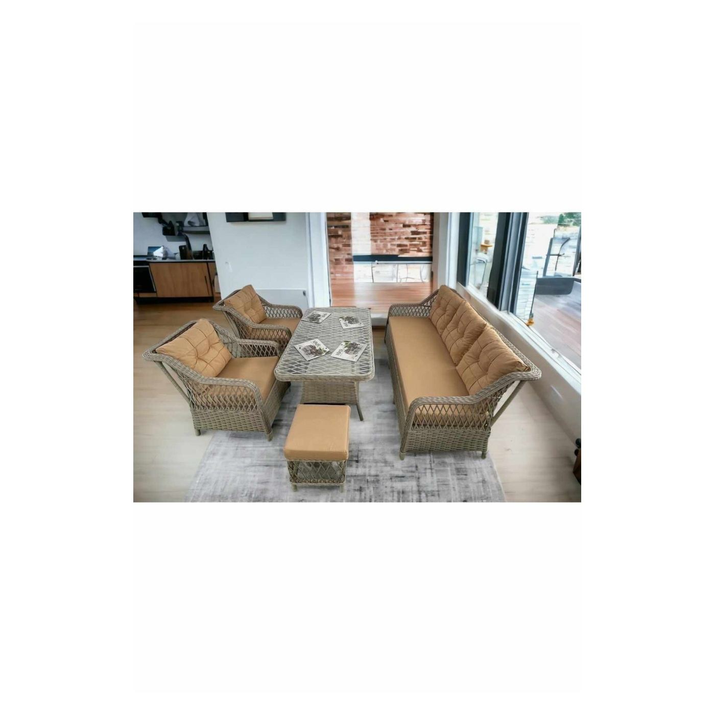 Kerti Lounge Szett, Bézs - 3