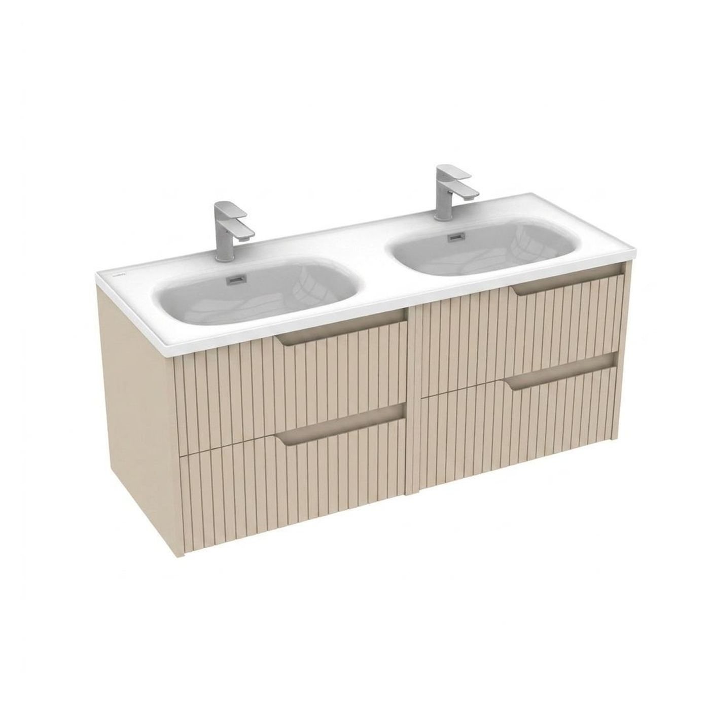 Fürdőszobai mosdós szekrény, Vanilla Grey - 2