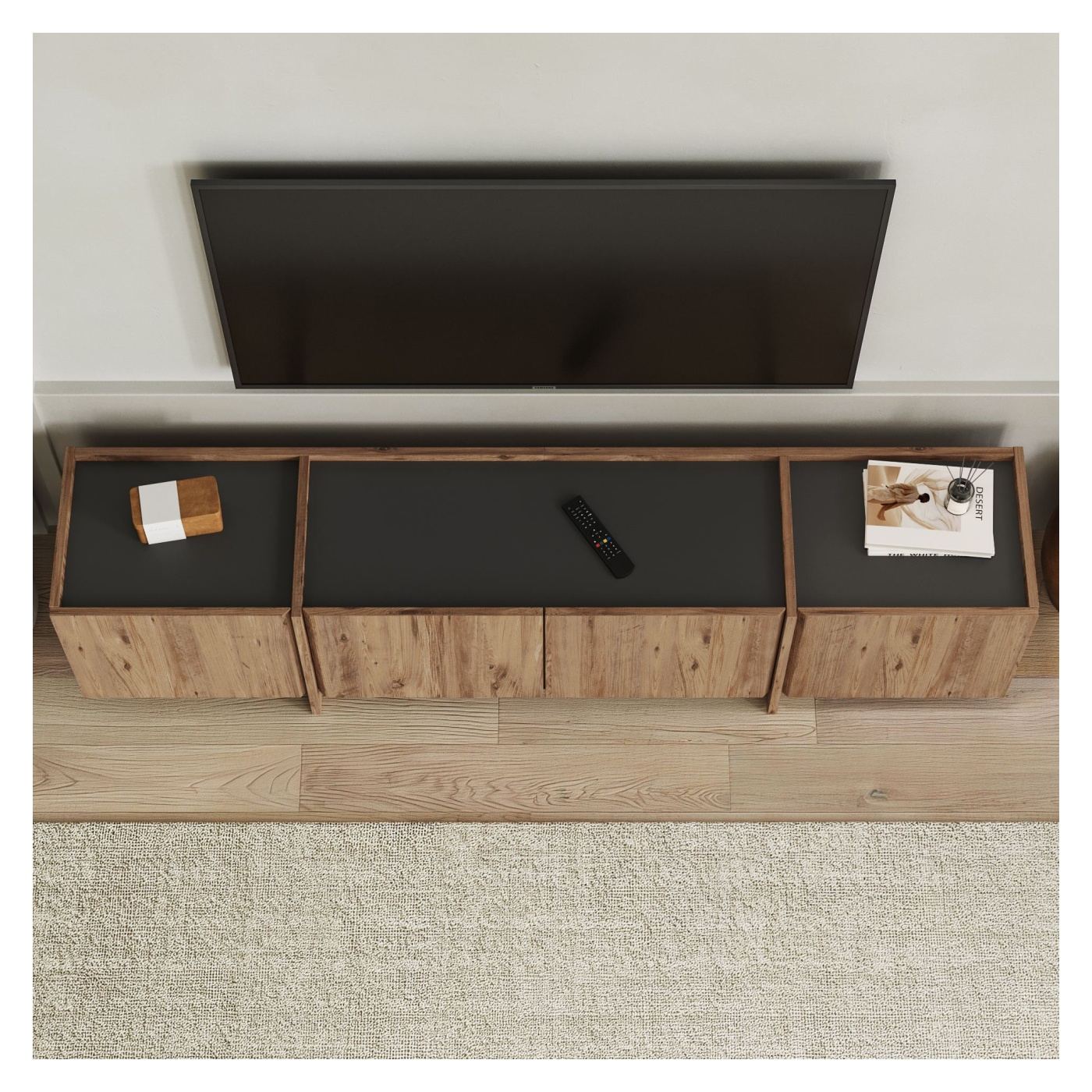 TV állvány, Atlantic Pine, Anthracite - 5