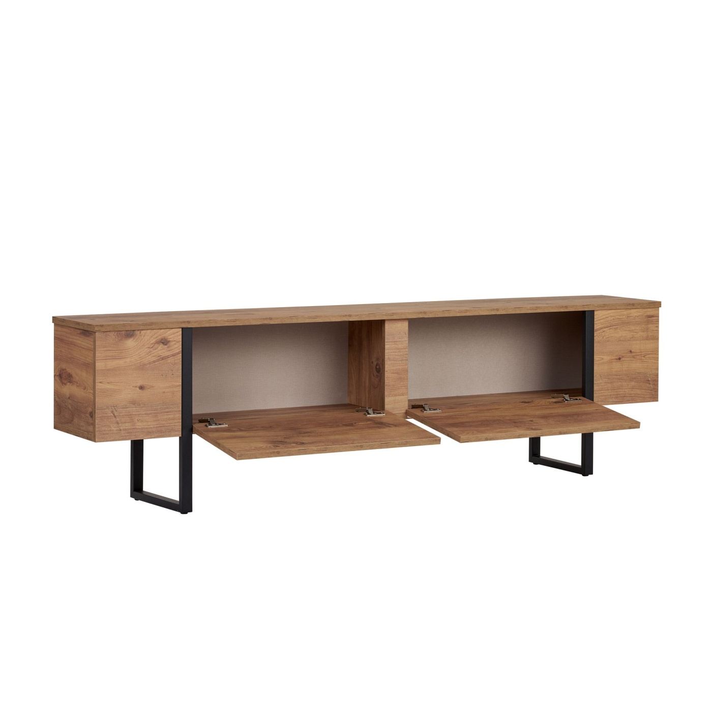 TV állvány, Atlantic Pine, Fekete - 3