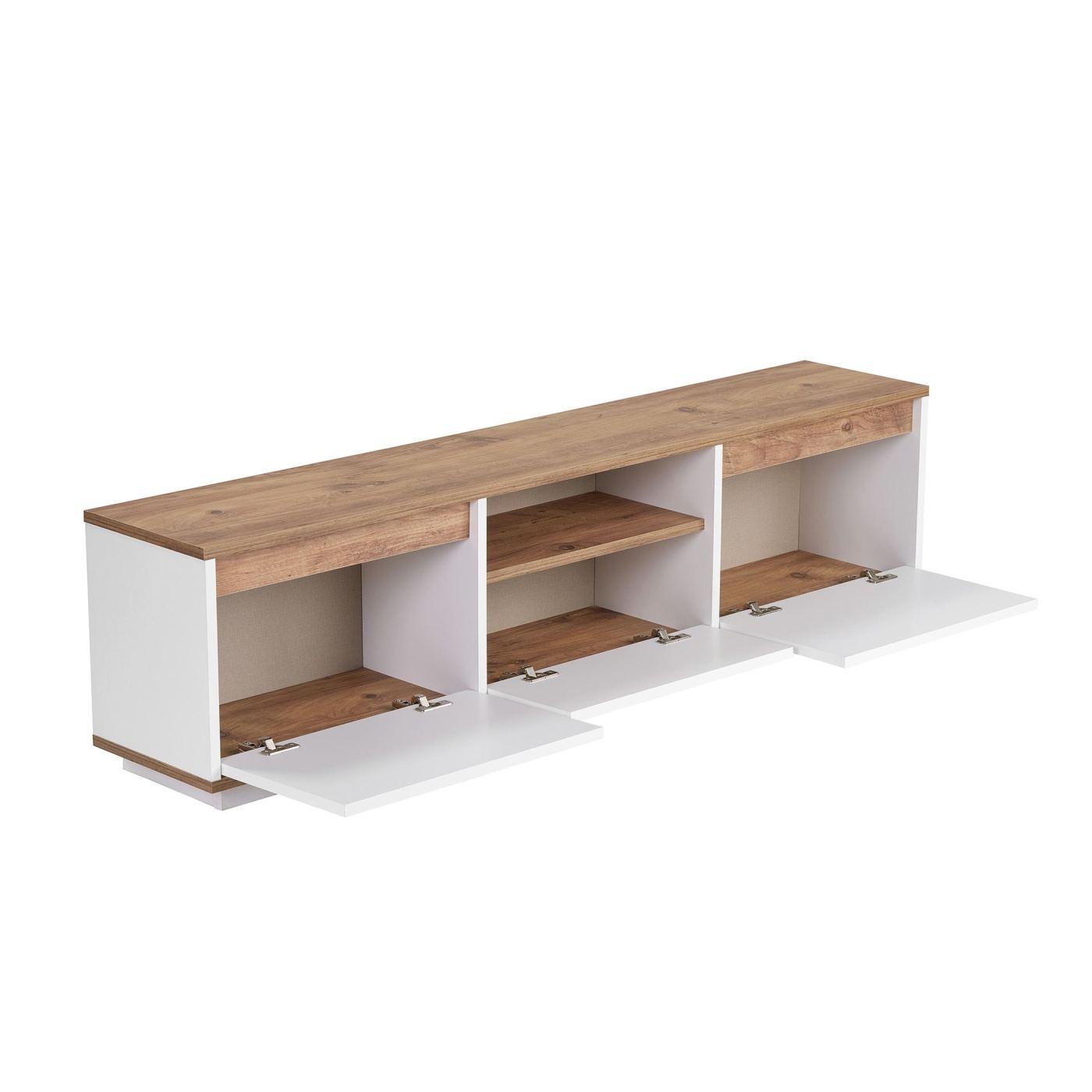TV állvány, Atlantic Pine, Fehér - 3
