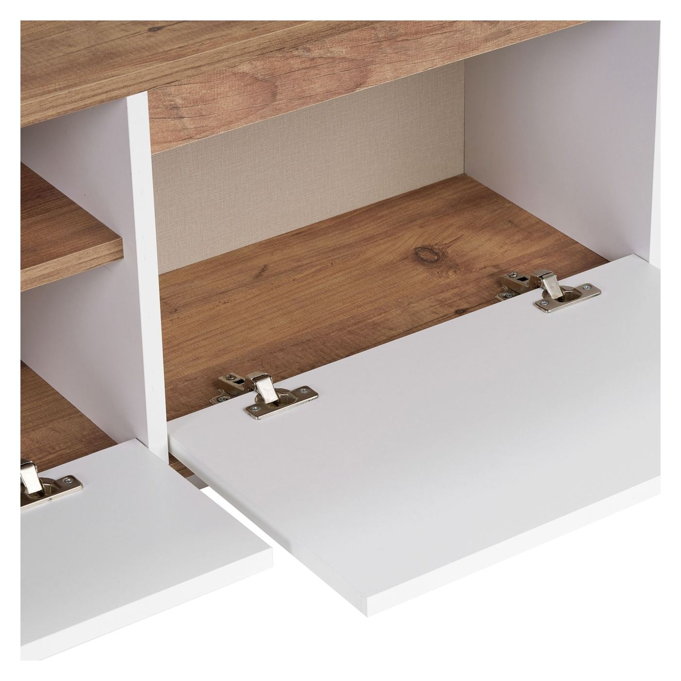 TV állvány, Atlantic Pine, Fehér - 4