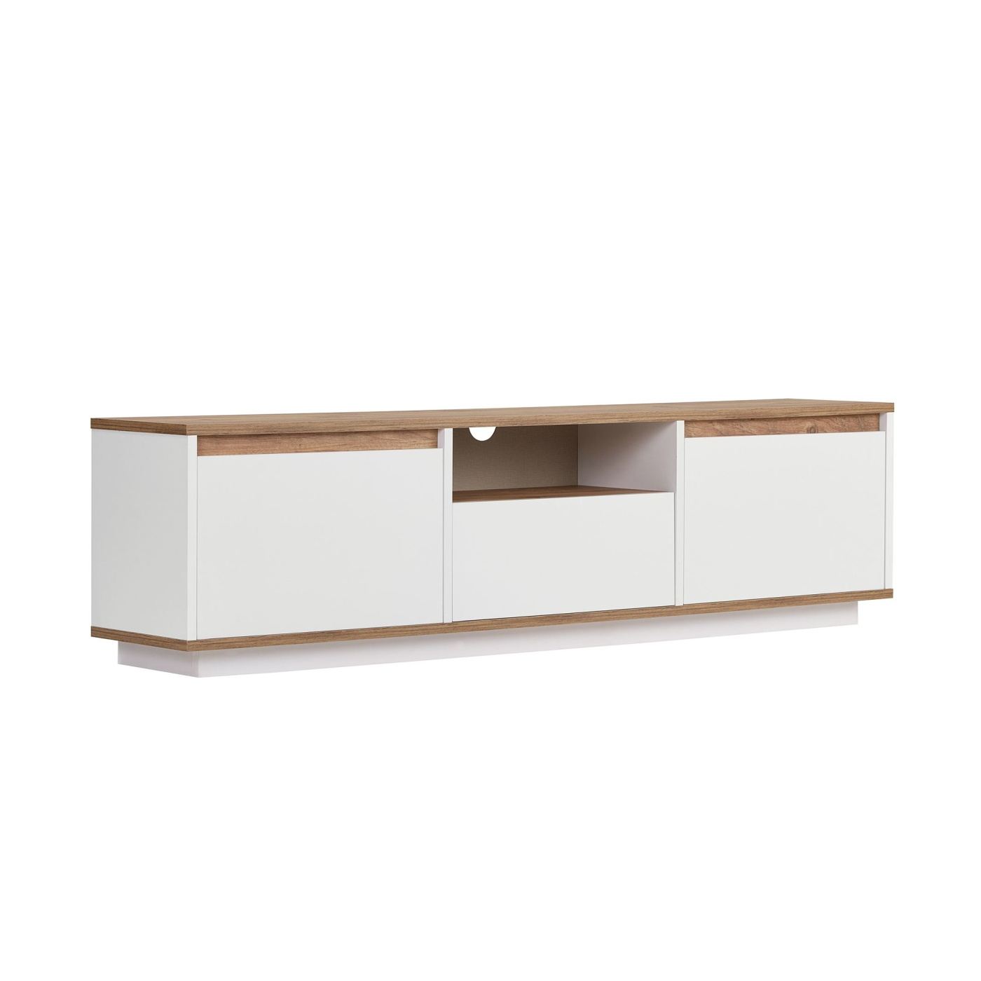 TV állvány, Atlantic Pine, Fehér - 6