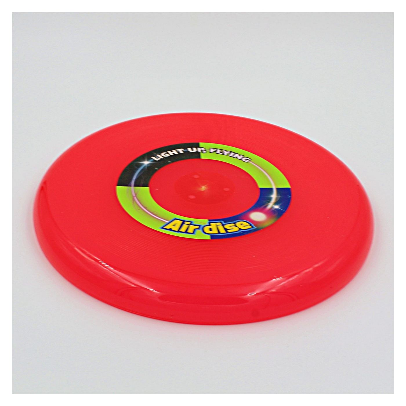 Piros frisbee repülő tárcsa 25cm LED-del - 2