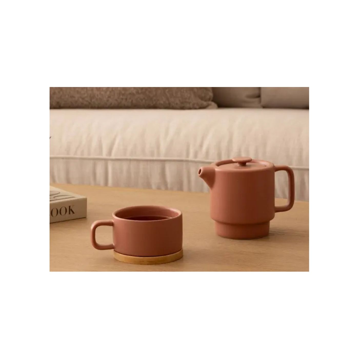 Solya infúziós teáskanna, kerámia, barna, 400 ml - 2