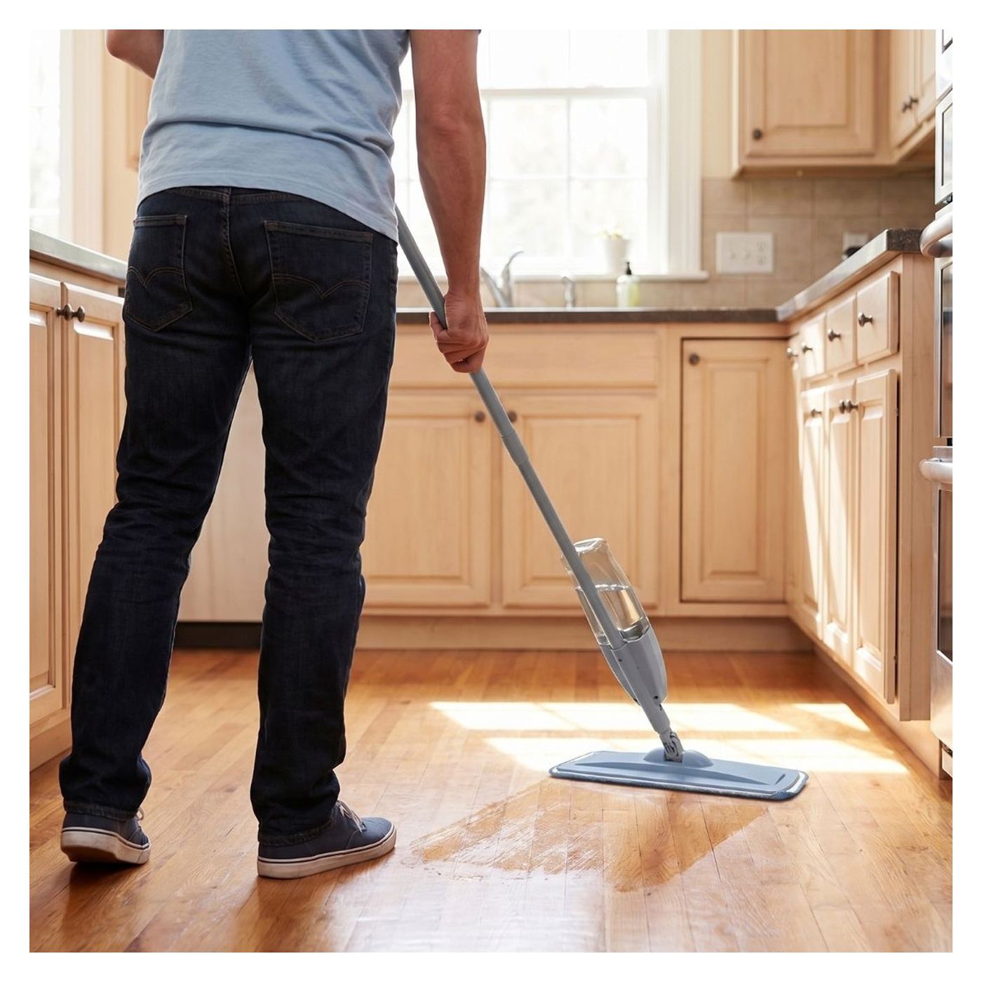 Porszívós mop, Ultra Clean, újrahasználható mikroszálas, 300 ml-es tartály, 41,5x14 cm - 2