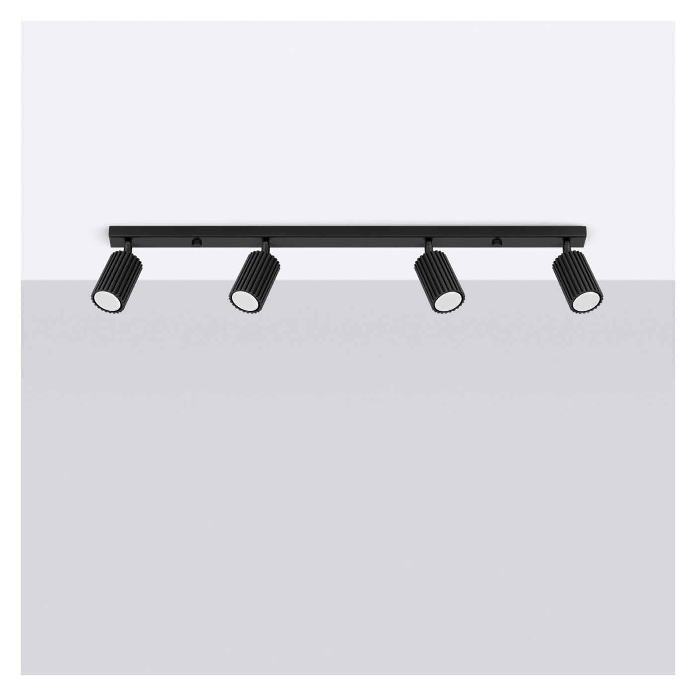Lampă de tavan KARBON negru 81x6.5x16.5cm - 5