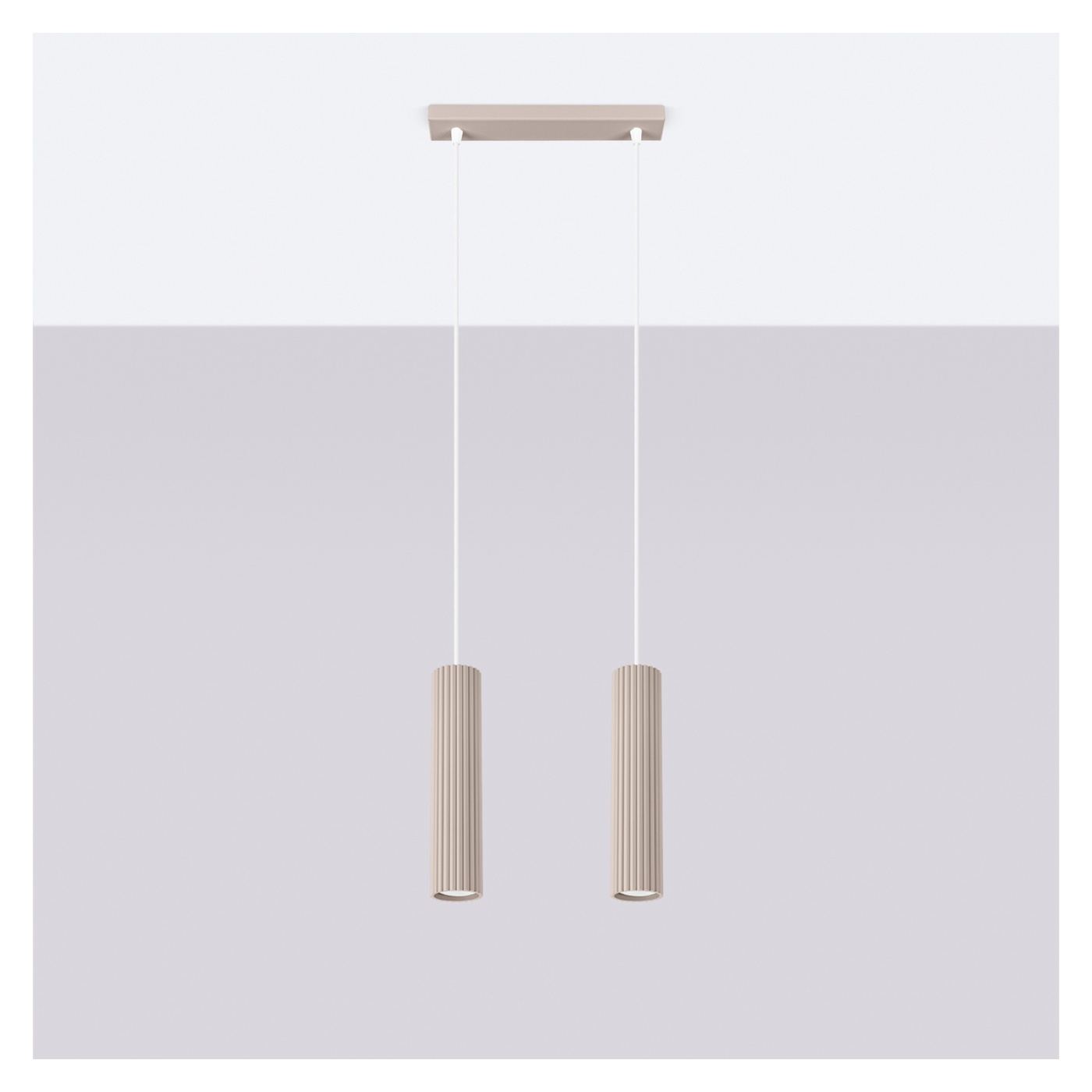 KARBON függő lámpa taupe 30x6,5x90cm - 5