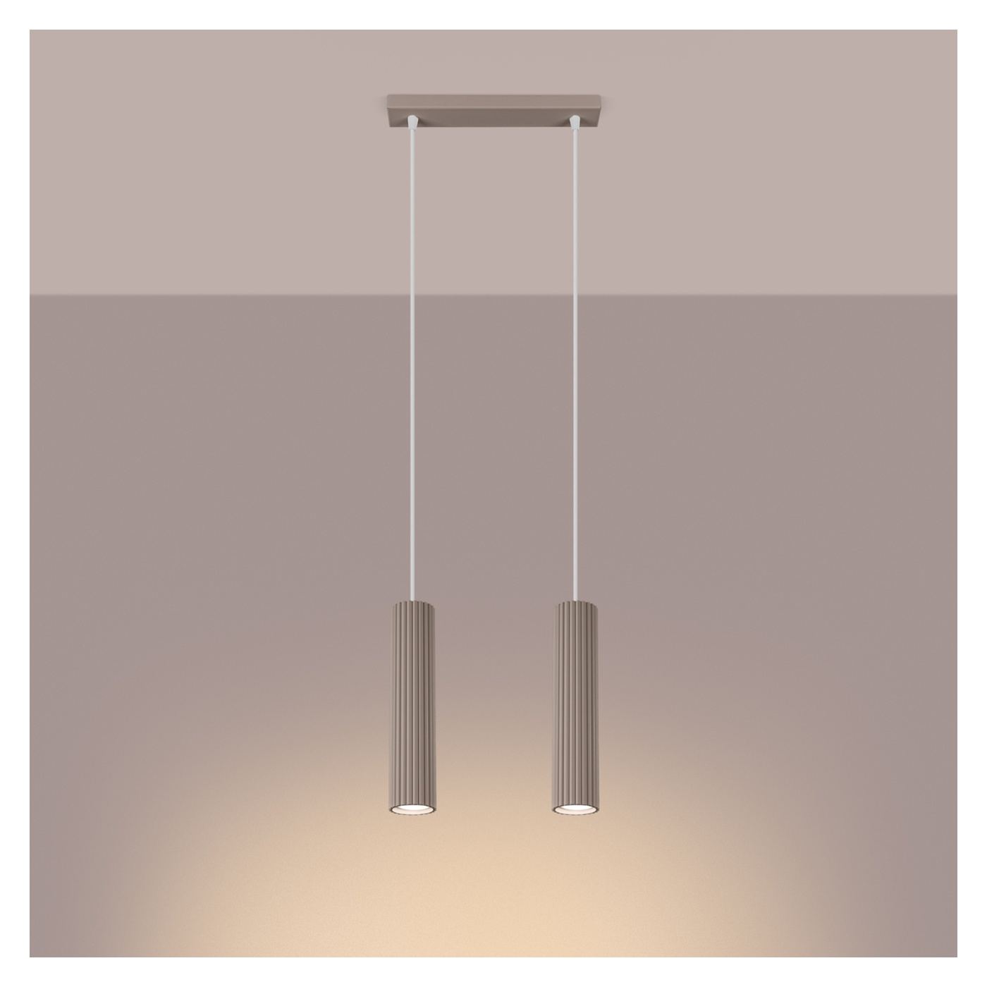 KARBON függő lámpa taupe 30x6,5x90cm - 6