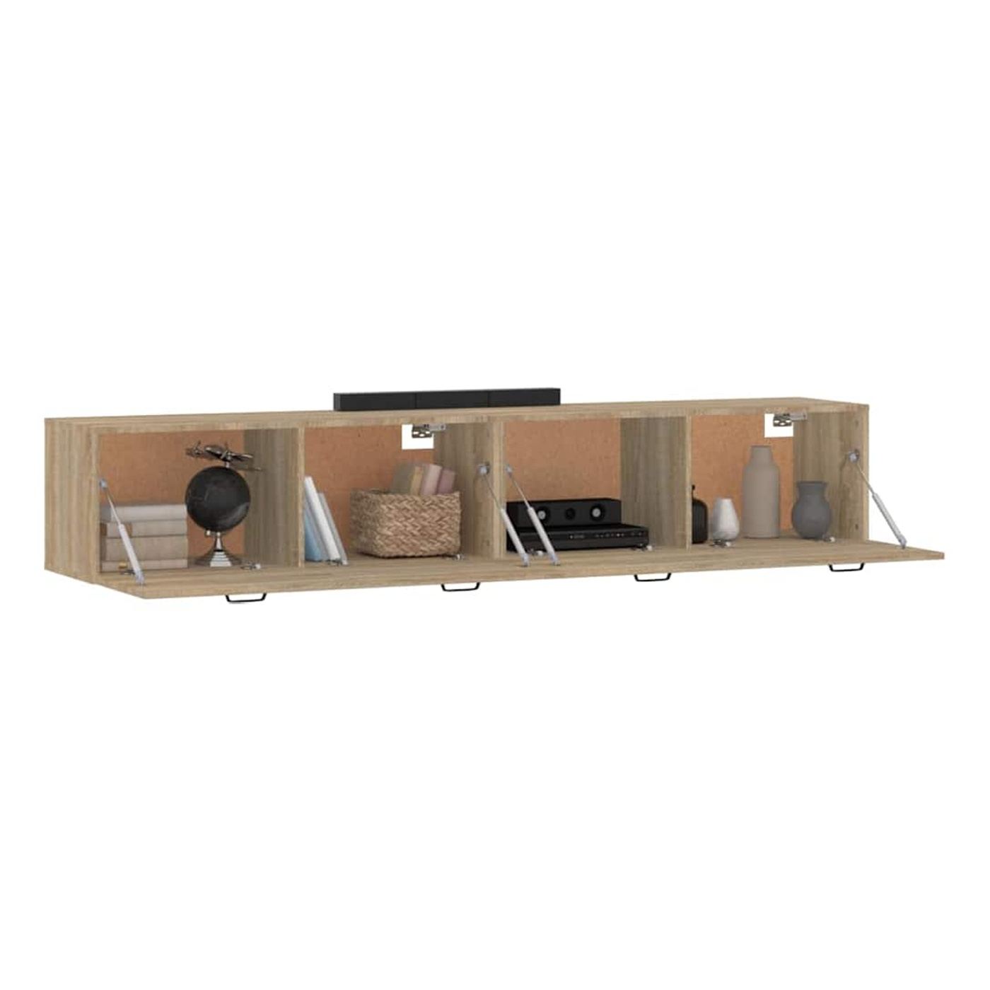 Stenske omarice, 2 kosa, sonoma hrast, 100x36,5x35 cm, les - 4