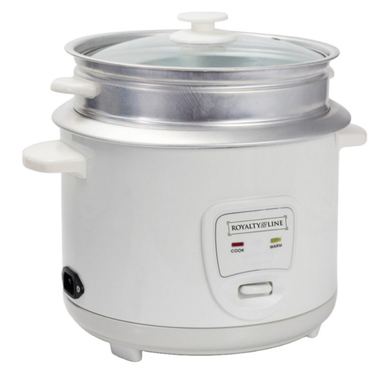 Ρυζομαγειρας Royalty Line RL-RC18.10D, 700 W, 1,8 l, Αυτόματη απενεργοποίηση, Λευκό