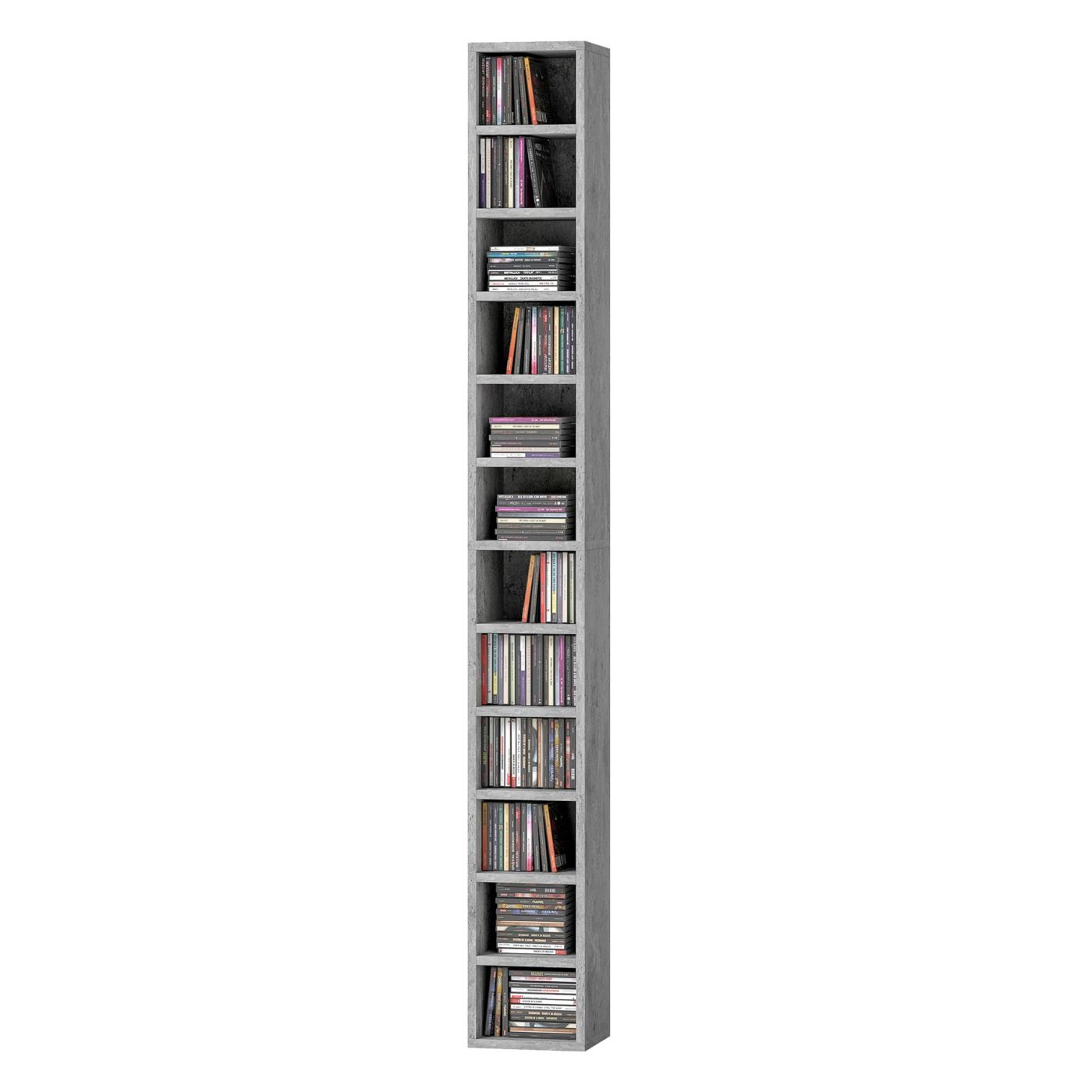 Вертикална CD етажерка с 12 рафта, спестяваща място за 204 CD диска, мебел за всекидневна, спалня, офис - 12
