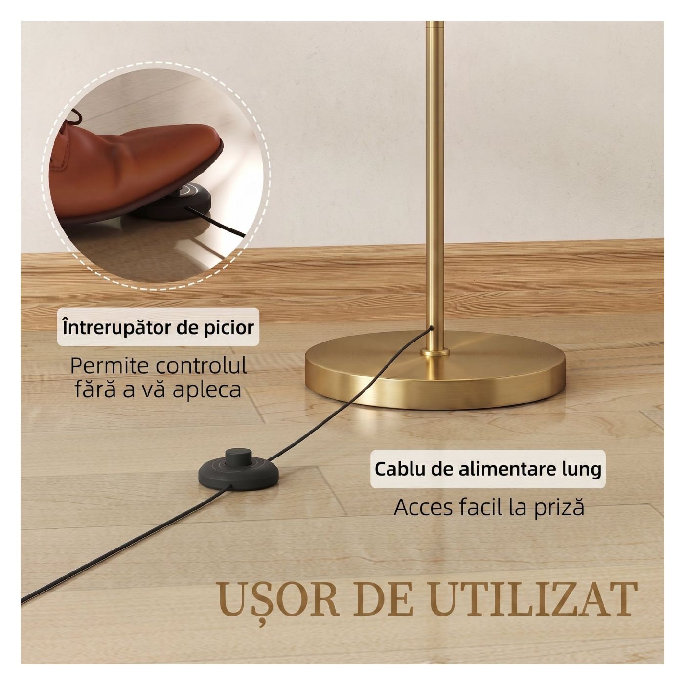 Lampadar LED Dimabil cu Telecomandă, 11 Temperaturi de Culoare și 11 Niveluri de Luminozitate, Timer 60 Min, pentru Living, Sufr - 5