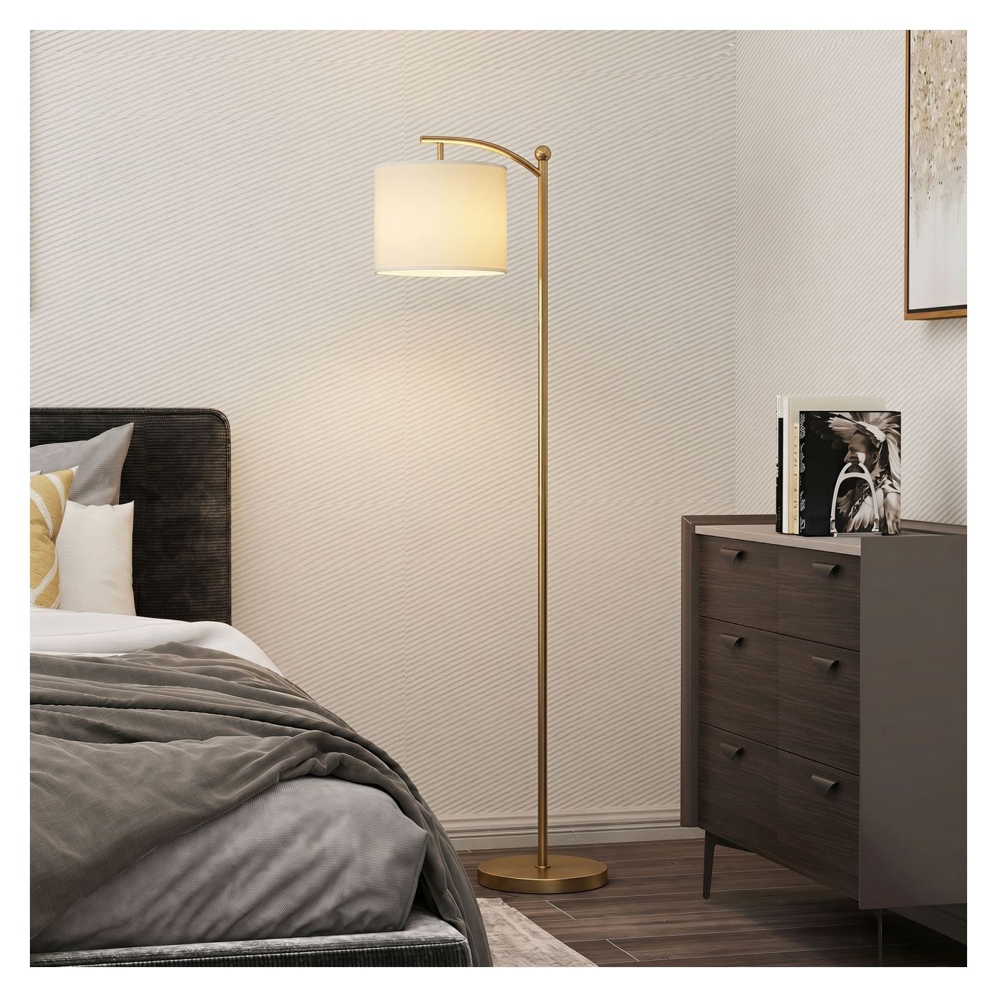Lampadar LED Dimabil cu Telecomandă, 11 Temperaturi de Culoare și 11 Niveluri de Luminozitate, Timer 60 Min, pentru Living, Sufr - 9