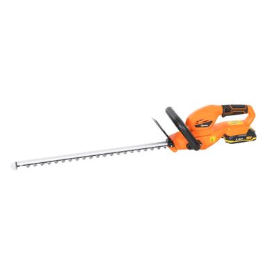 Foarfecă de Tuns Gard Viu pe Baterie 18V, cu Baterie de 2Ah, Încărcător, Lamă Dublă de 51cm pentru Crengi, Arbuști și Ramuri, Po