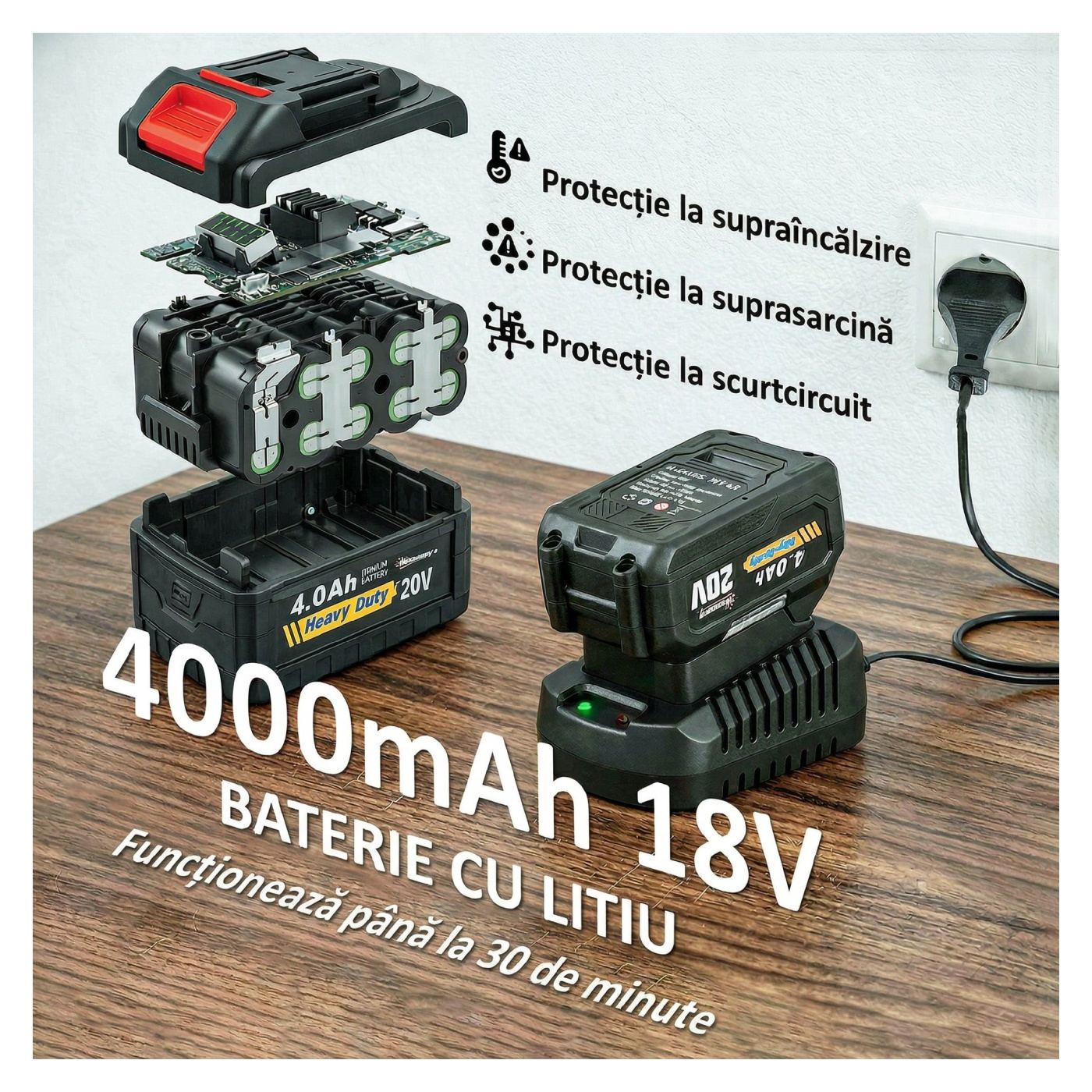Акумулаторен листосъбирач 18V, Листосъбирач с батерия 4Ah, Безчетков мотор 250W, 6 степени на скорост 149 км/ч, Turbo Boost, Лек - 5
