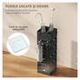 Suport Modern pentru Umbrele, Suport Metalic Freestanding cu Cârlige și Tavă pentru Scurgere, Design Sculptural pentru 8 Umbrele thumbnail 4