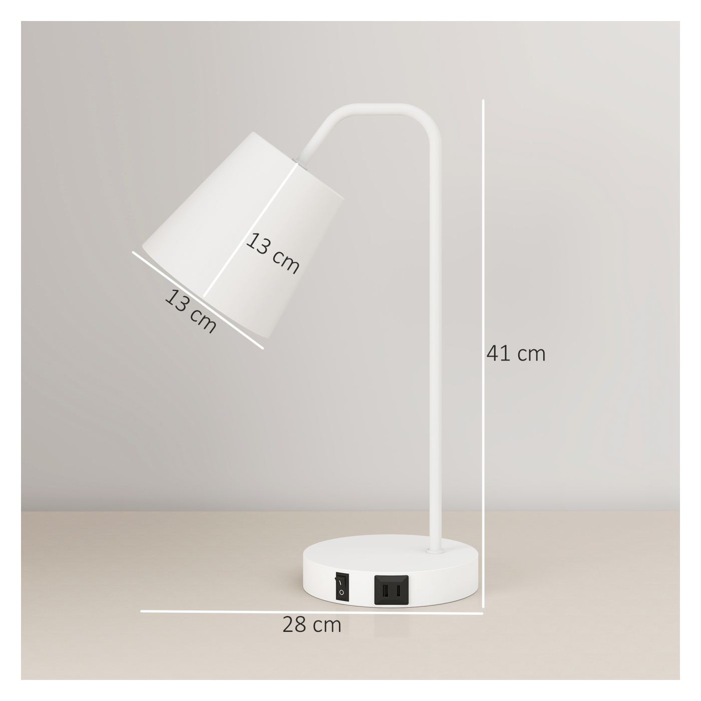 Комплект от 2 модерни настолни лампи от стомана с USB портове, фасунга E27, крушката не е включена, за всекидневна, офис и спалн - 3