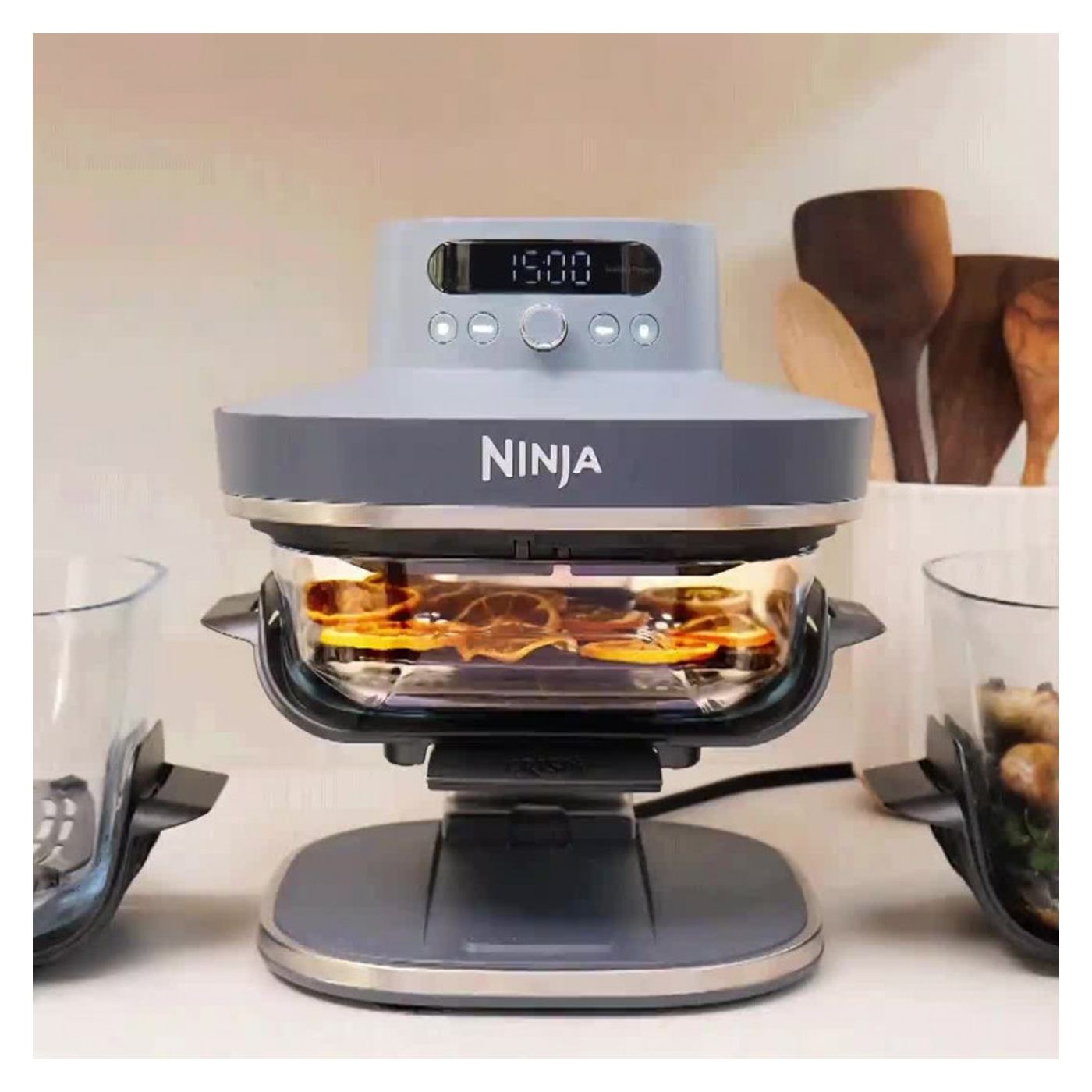 Фритюрник с горещ въздух Ninja CRISPi Pro AS101EUCY, 2050W, 2.3 + 5.7 л, 26-240°C, Max Crisp, Керамични плочи, Без PFAS, Тъмноси - 2