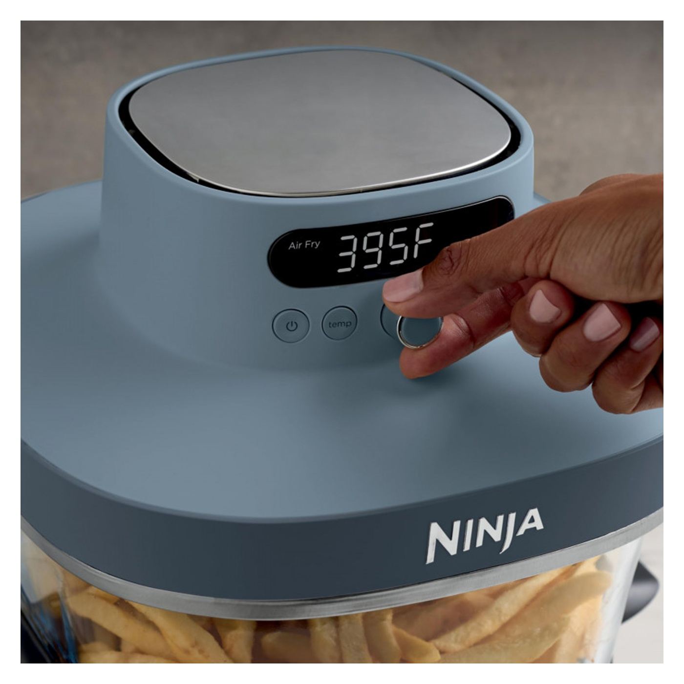 Фритюрник с горещ въздух Ninja CRISPi Pro AS101EUCY, 2050W, 2.3 + 5.7 л, 26-240°C, Max Crisp, Керамични плочи, Без PFAS, Тъмноси - 10