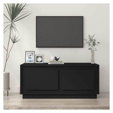 Klub stol, crni, 102x50x44 cm, konstruirano drvo