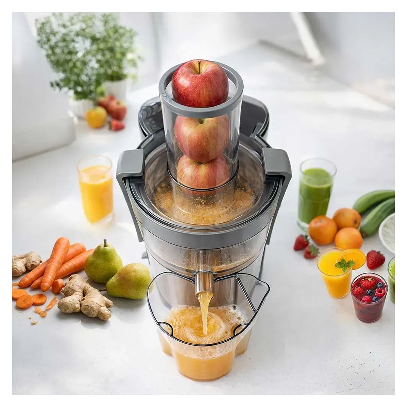 XL Сокоизстисквачка за плодове и зеленчуци, Gastroback, Vital Juicer Plus, 1 литър, 800 W, Неръждаема стомана/Черен - 3