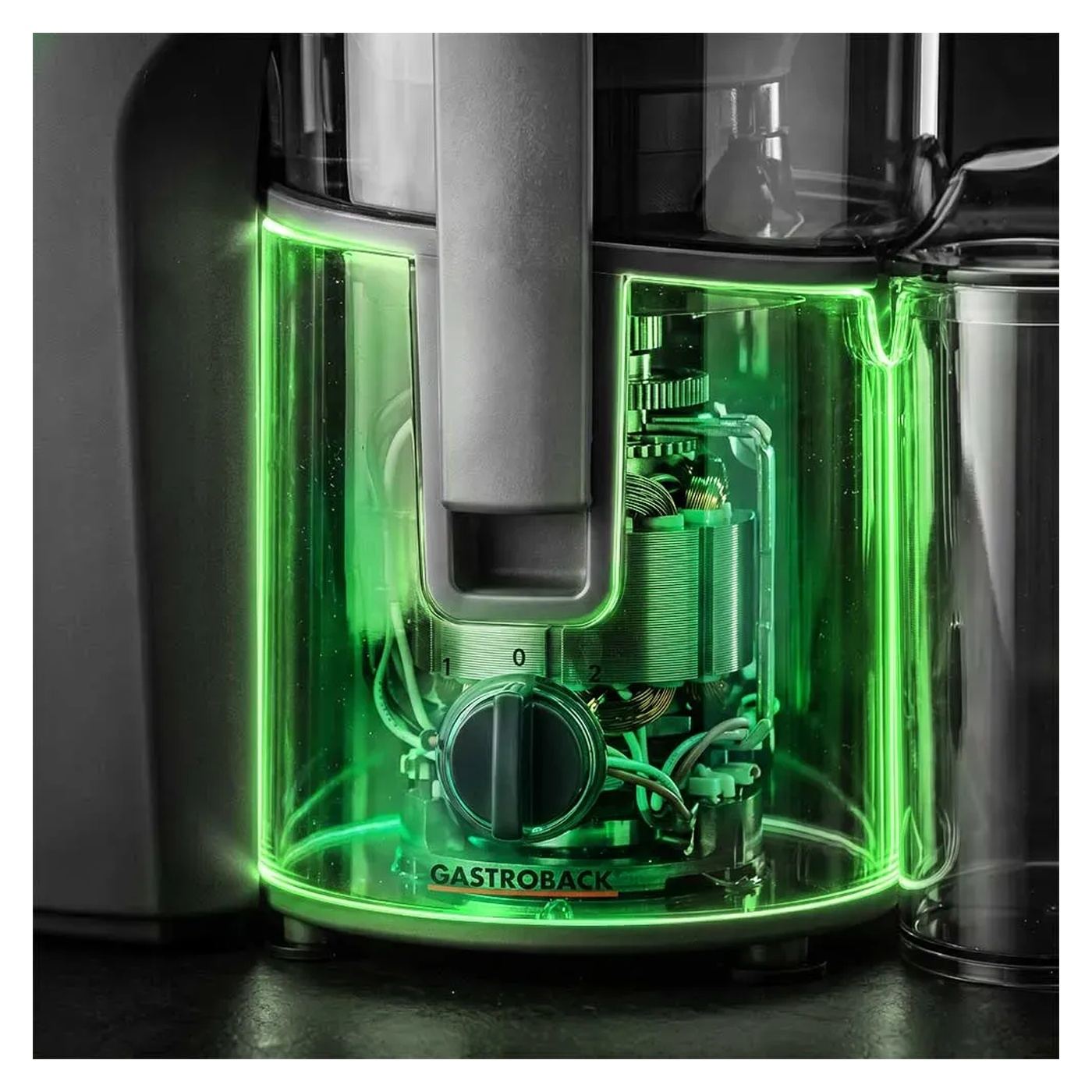 XL Сокоизстисквачка за плодове и зеленчуци, Gastroback, Vital Juicer Plus, 1 литър, 800 W, Неръждаема стомана/Черен - 5