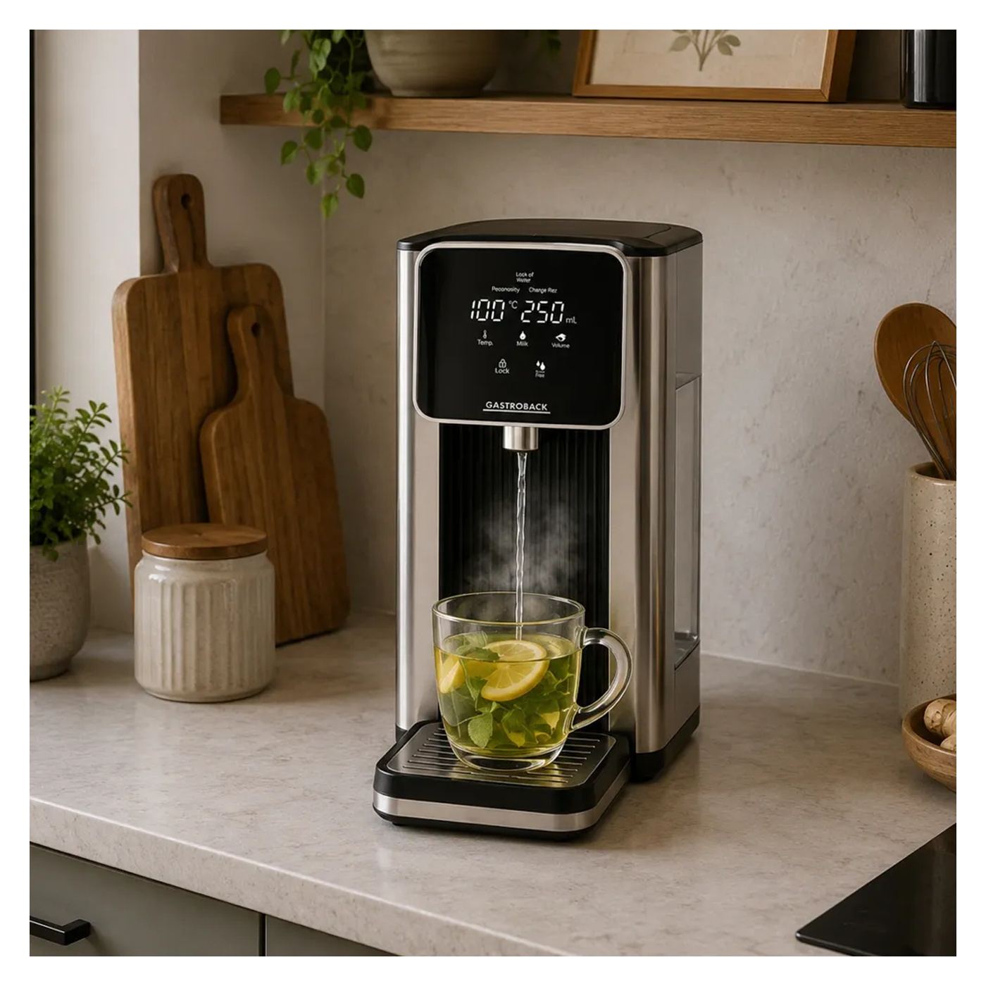 Уред за гореща вода с филтър, Gastroback, Quick Tea, 2.5 литра, 2600 W, Неръждаема стомана - 3