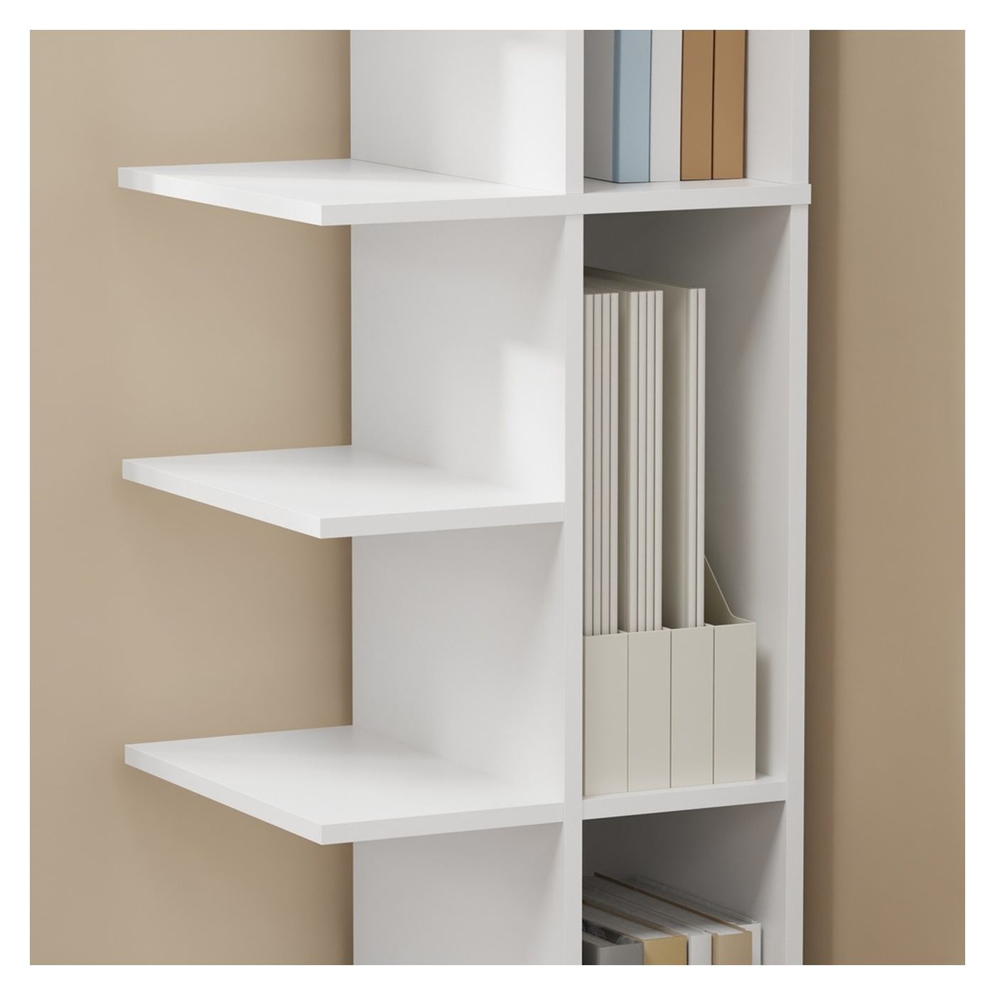 SoBuy Ъглов рафт Бял 30x32.5x110.5 см STR14-W - 7