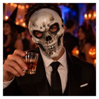 Halloween maszk, Goodmark, koponya modell, realisztikus design, egy méret