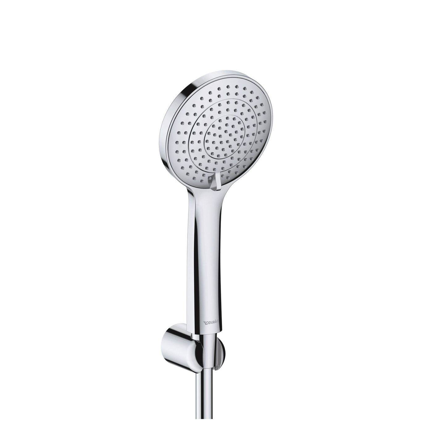 Set para de dus Duravit UV0712002010, dus, diametru 110 mm, 3 functii, montaj universal, racord 1/2'', crom