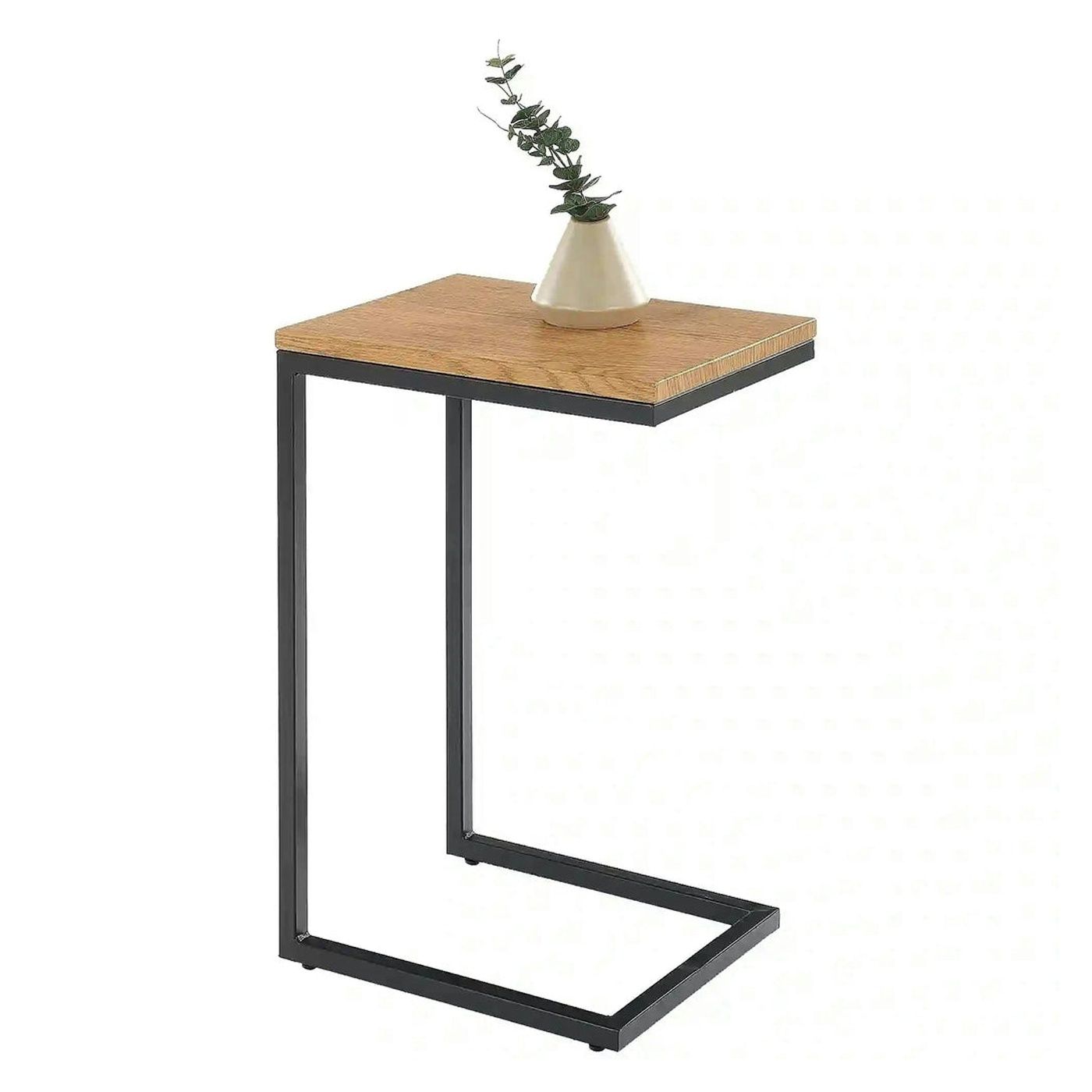 Masuta cafea NISA, negru/stejar auriu, 40x30x60 cm