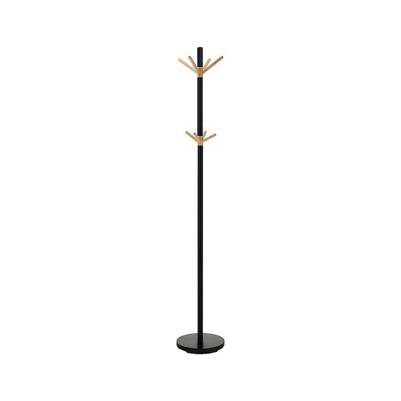 Cuier pom UNO, negru/fag, metal, 30x174 cm