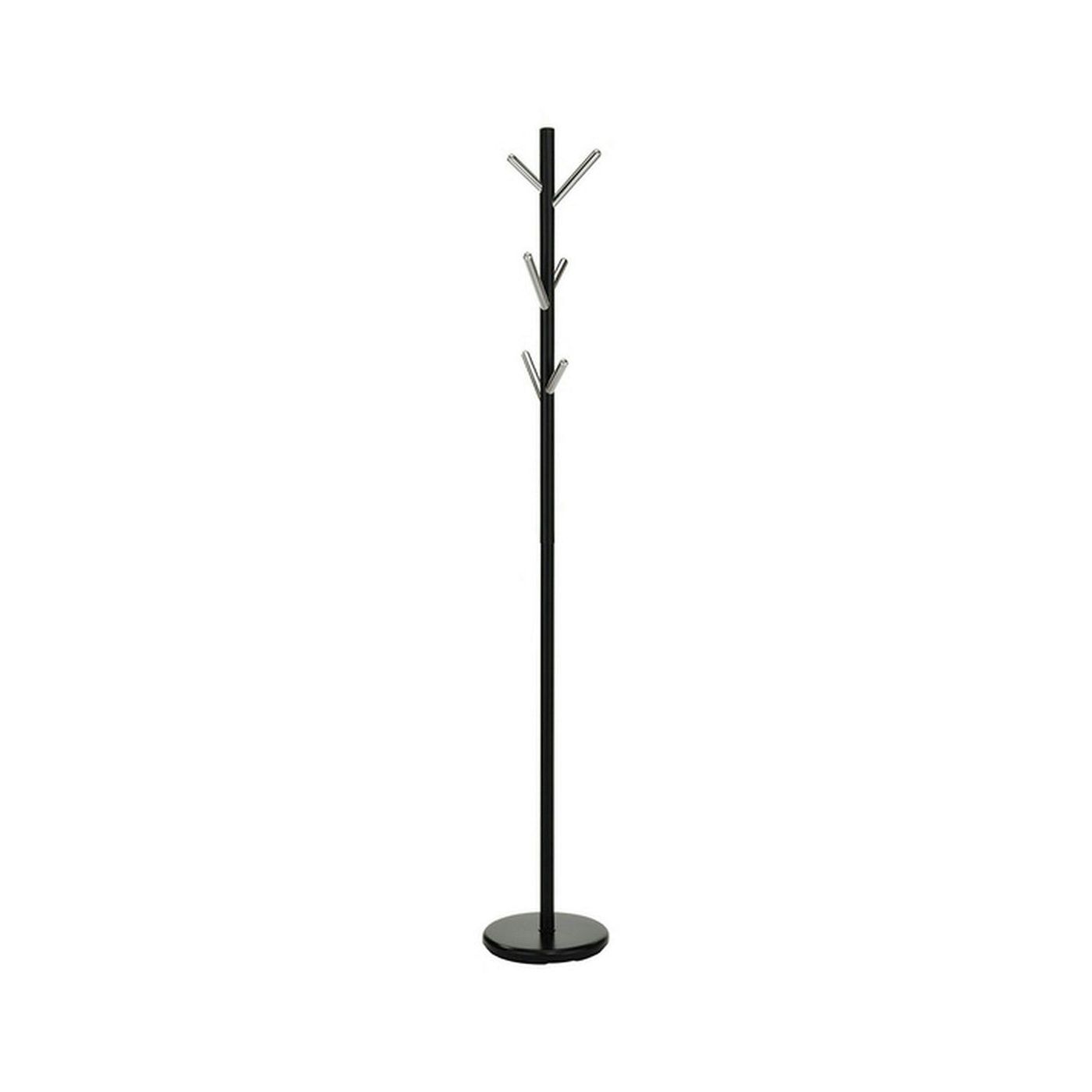 Cuier pom ALLEN, negru/crom, metal, 28x176 cm