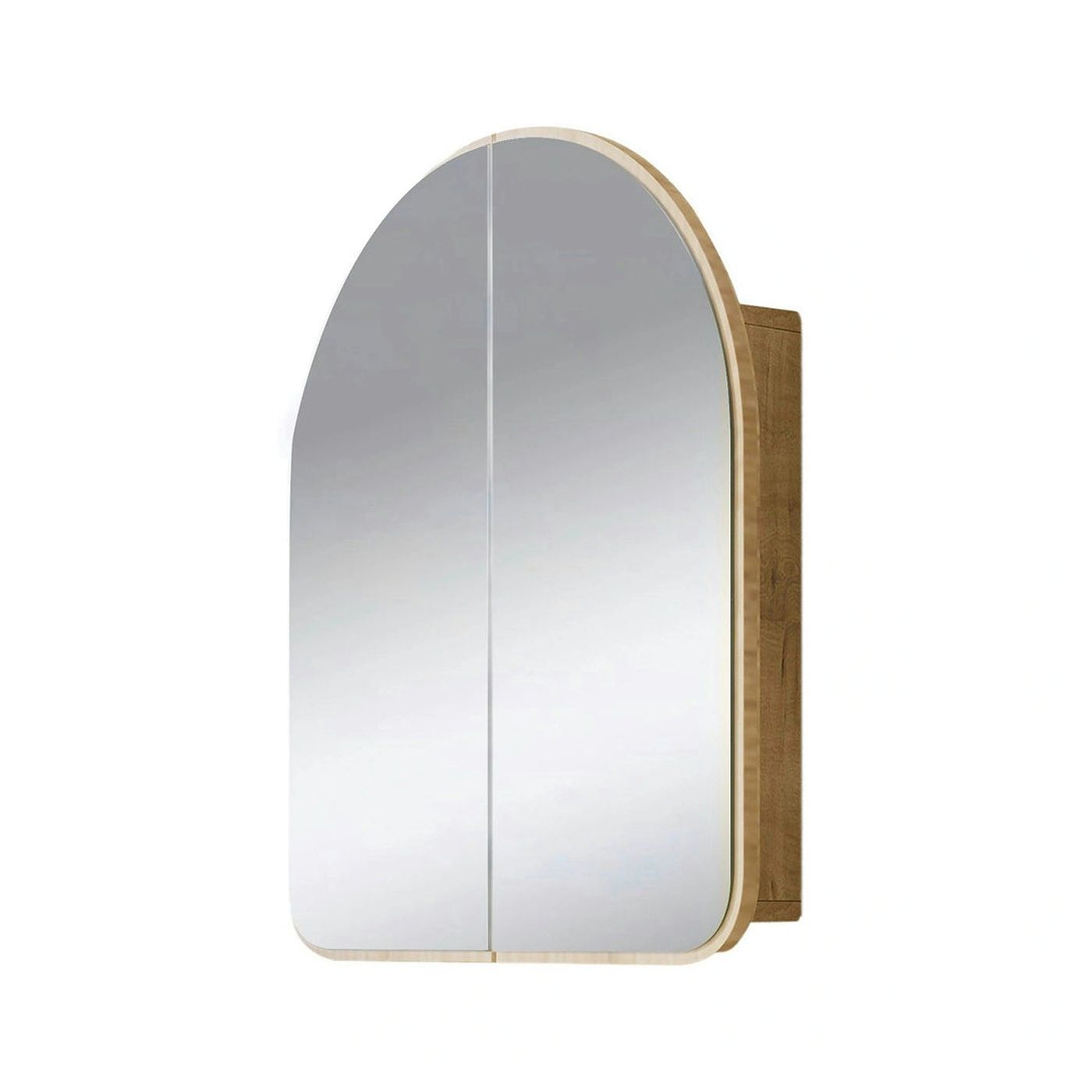 Dulap baie HOPE CABINET, stejar inchis, PAL/sticla, cu 2 usi, 50x12x45 cm