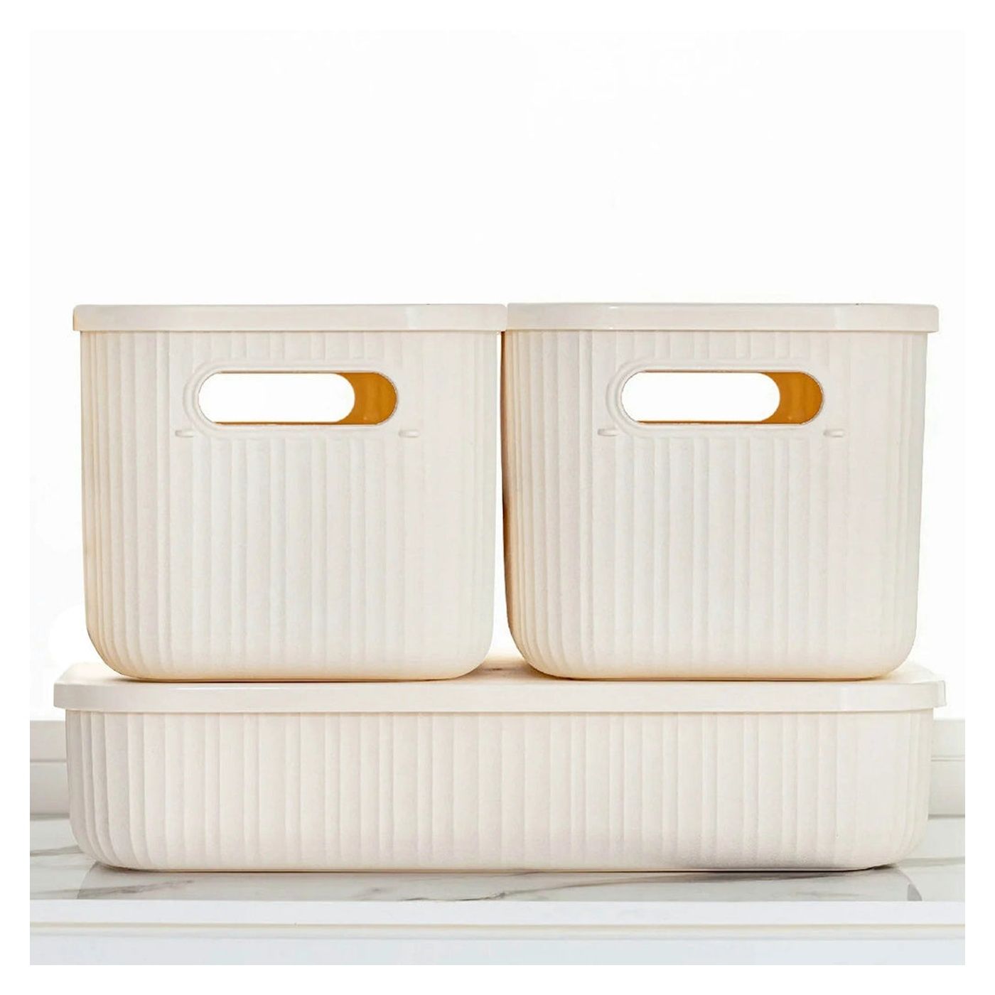 Set organizatoare 241397, crem, plastic