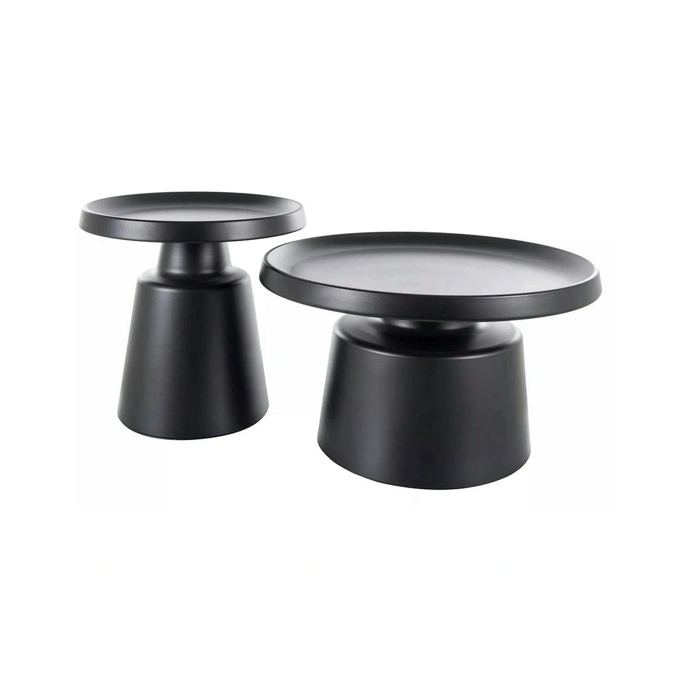 Set 2 masute cafea RODOS, negru mat, metal