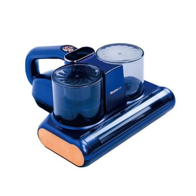 Aspirator anti-acarieni NostroLux NL1003B, fără fir, 120W, 14.8V 2500mAh, UVC LED, ultrasunete, albastru