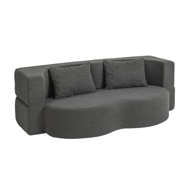 SoBuy Kauč na razvlačenje, Tamnosiva, FST101-DG