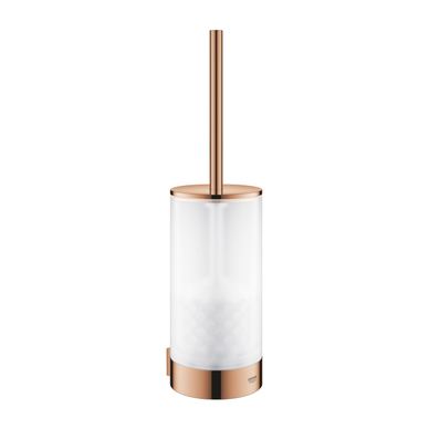 Set perie WC Grohe 41076DA0, Selection, pe perete, metal, sticlă, lucios, cupru