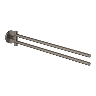 Suport prosop Grohe 40371AL1, Essentials, pe perete, 449 mm, metal, mat, grafit