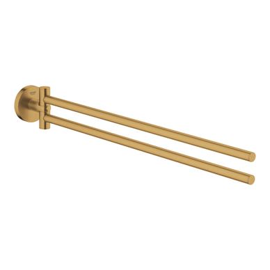 Suport prosop Grohe 40371GN1, Essentials, pe perete, 449 mm, metal, mat, auriu