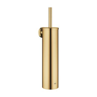 Perie WC Grohe 40696GL0, Essentials, pe perete, metal/plastic, lucios, auriu