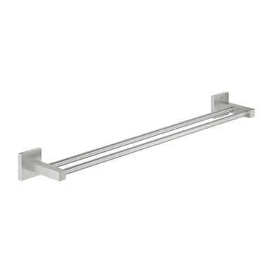 Bara prosop Grohe 41104DC0, Start Cube, pe perete, 654 mm, metal, mat, oțel satinat