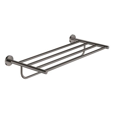 Suport prosop Grohe 40800A01, Essentials, 600 mm, pe perete, metal, lucios, grafit