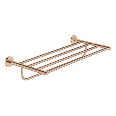 Suport prosop Grohe 40800DA1, Essentials, pe perete, 600 mm, metal, lucios, cupru