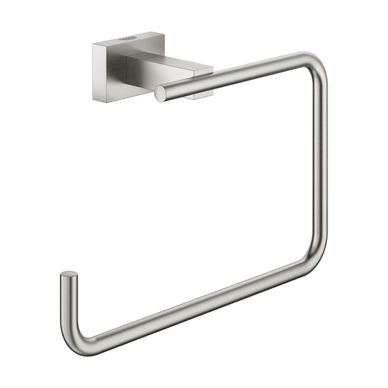 Inel prosop Grohe 40510DC1, Essentials Cube, pe perete, 200 mm, metal, mat, oțel satinat