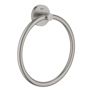 Inel prosop Grohe 41174DC0, Start, pe perete, 180 mm, metal, mat, oțel satinat